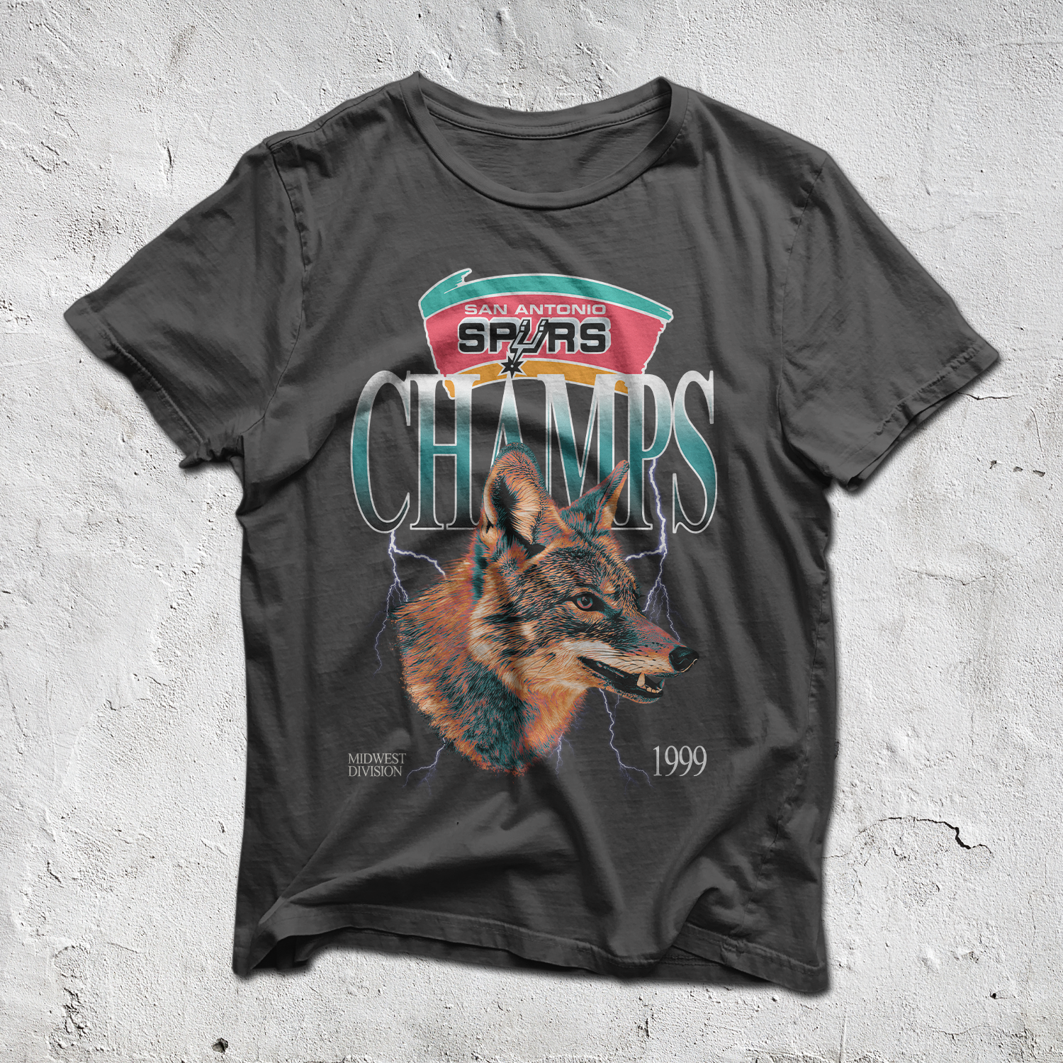 Spurs Coyote - washed vintage heavyweight tee